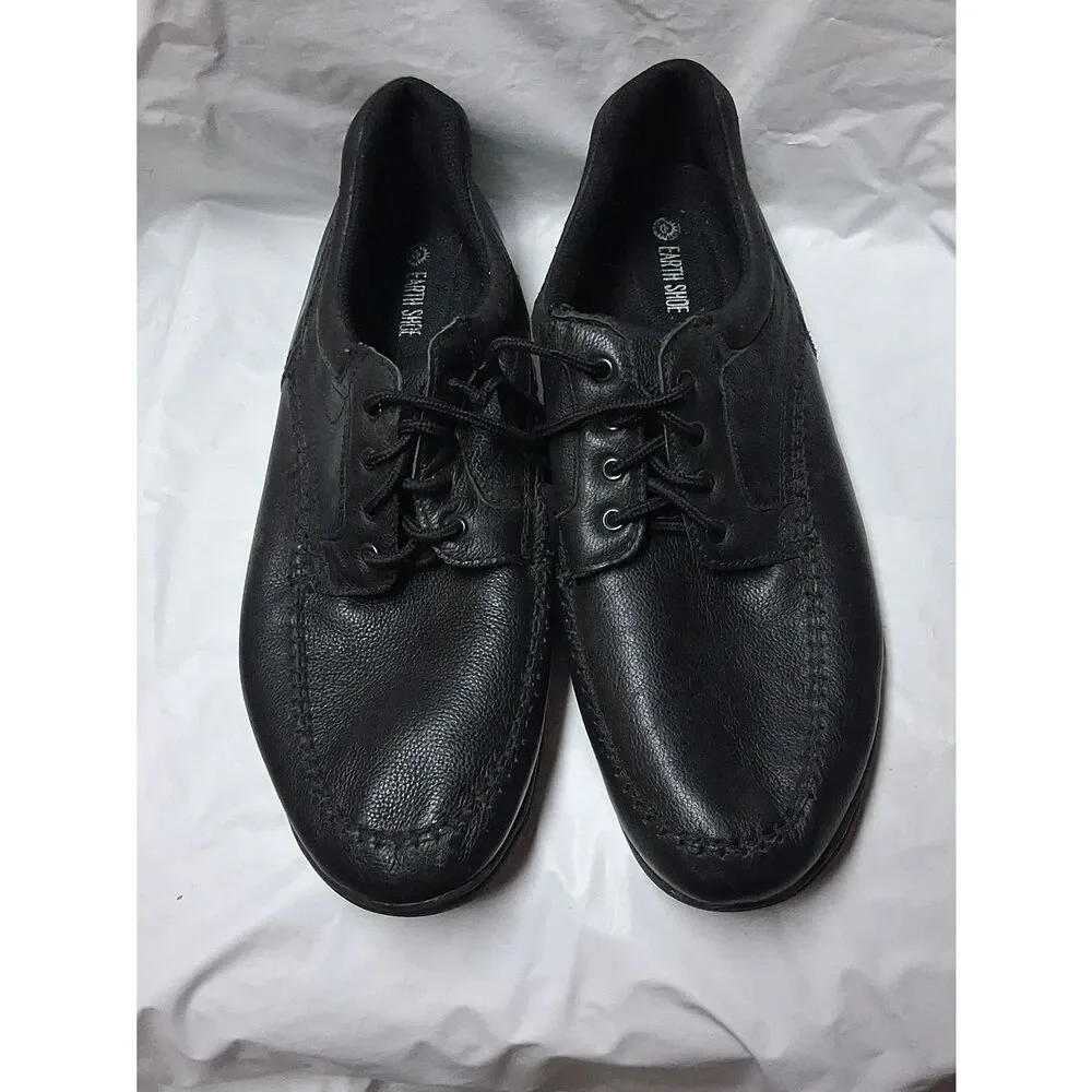 Earth Shoe Men's Black Casual Lace-Up Shoes Size 14 Preowned